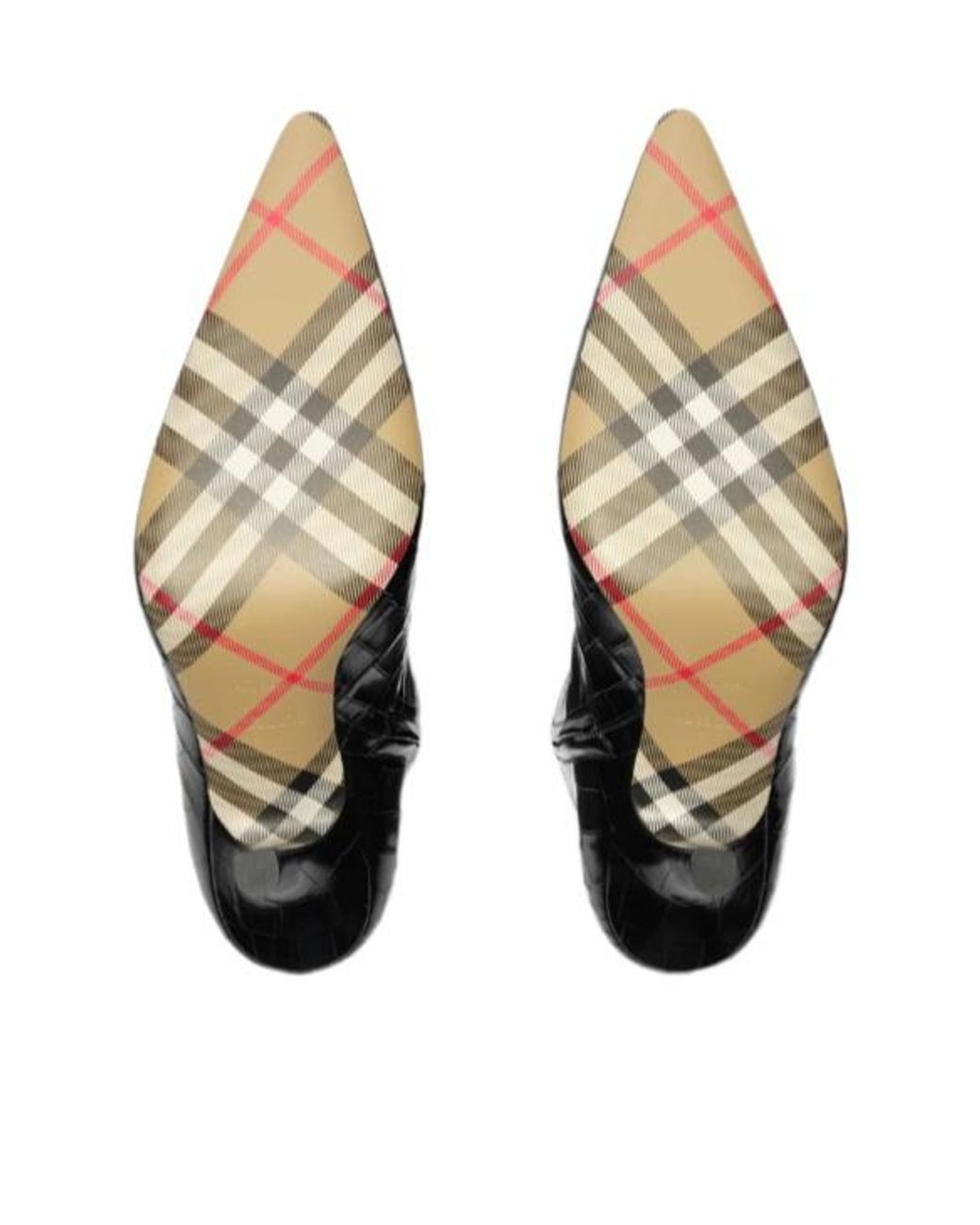Burberry Black Embossed Dame Ankle Boots