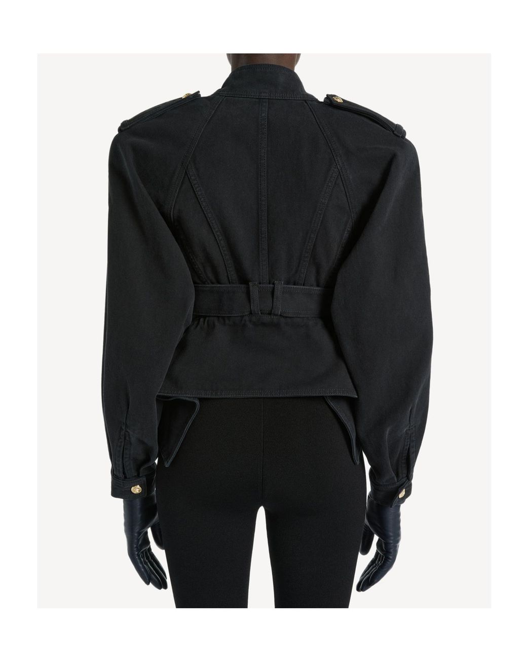 Balmain Black Denim Signature Jacket