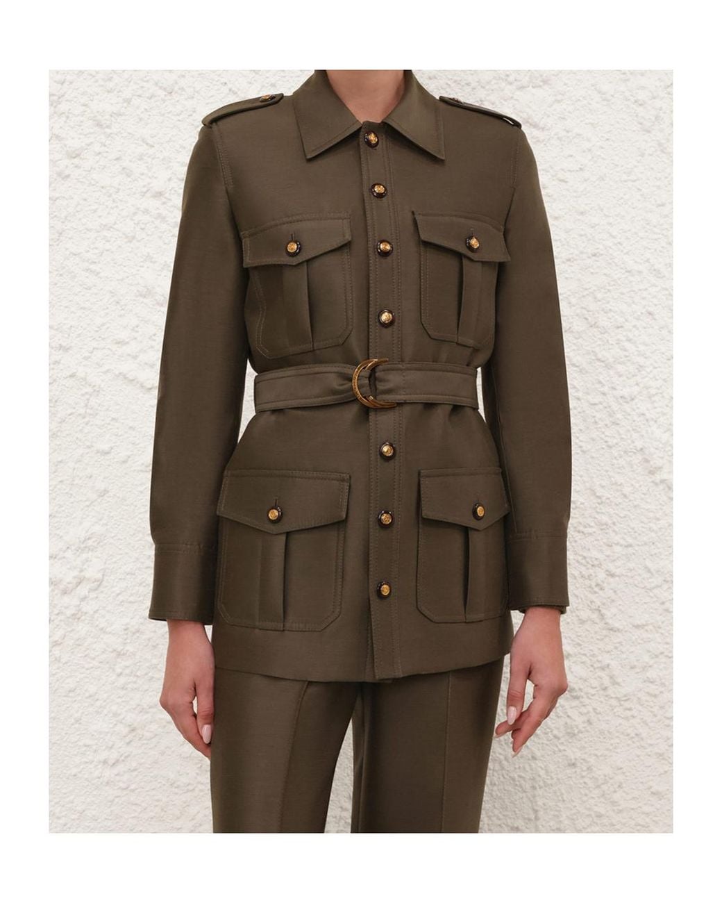 Zimmermann Green Belted Jacket