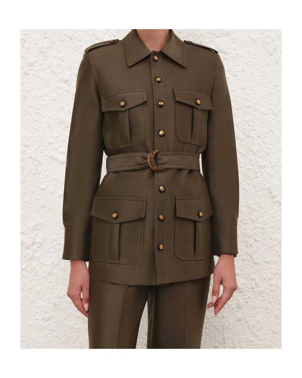 Zimmermann Green Belted Jacket