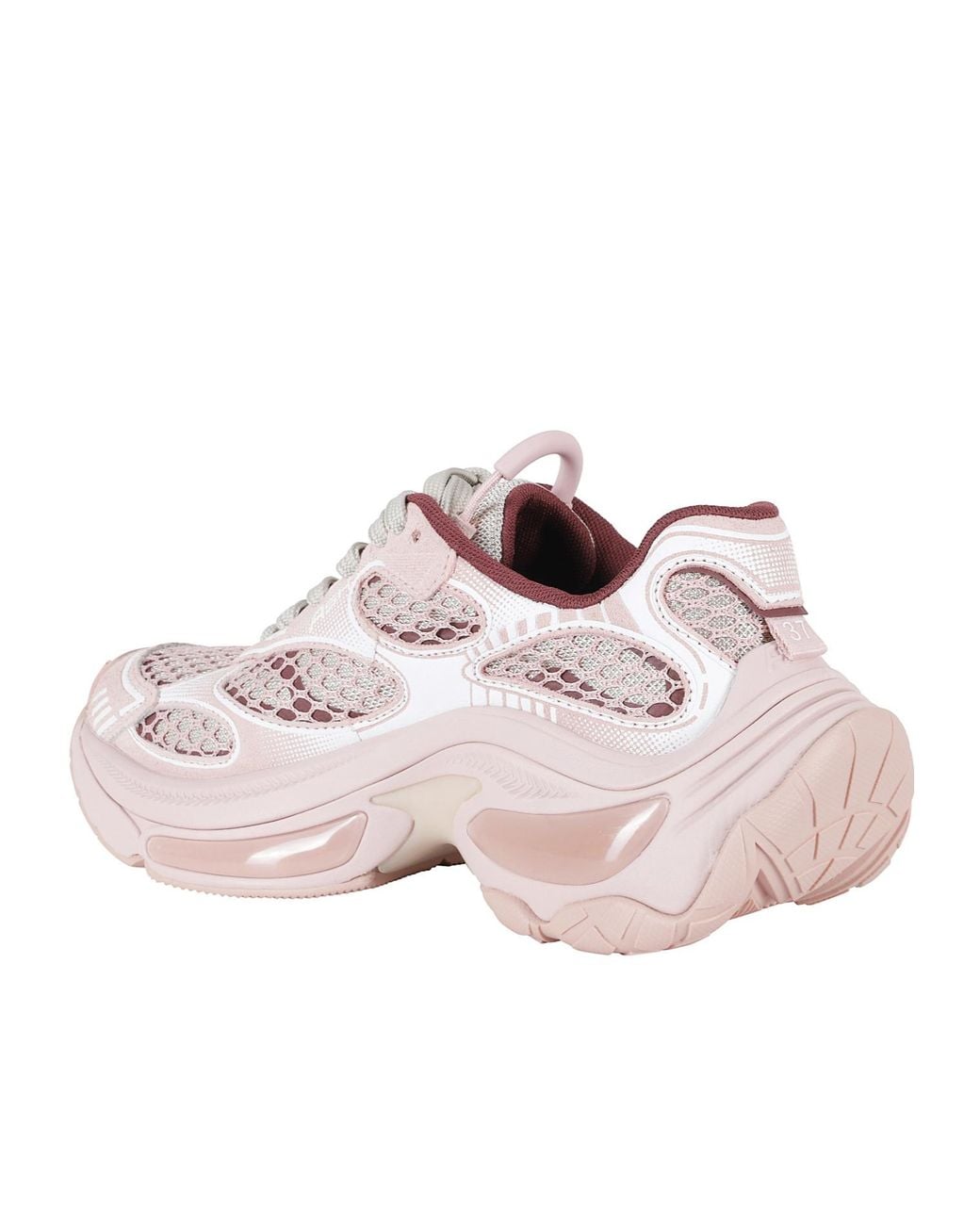 Ash Pink Round-Toe Sneakers