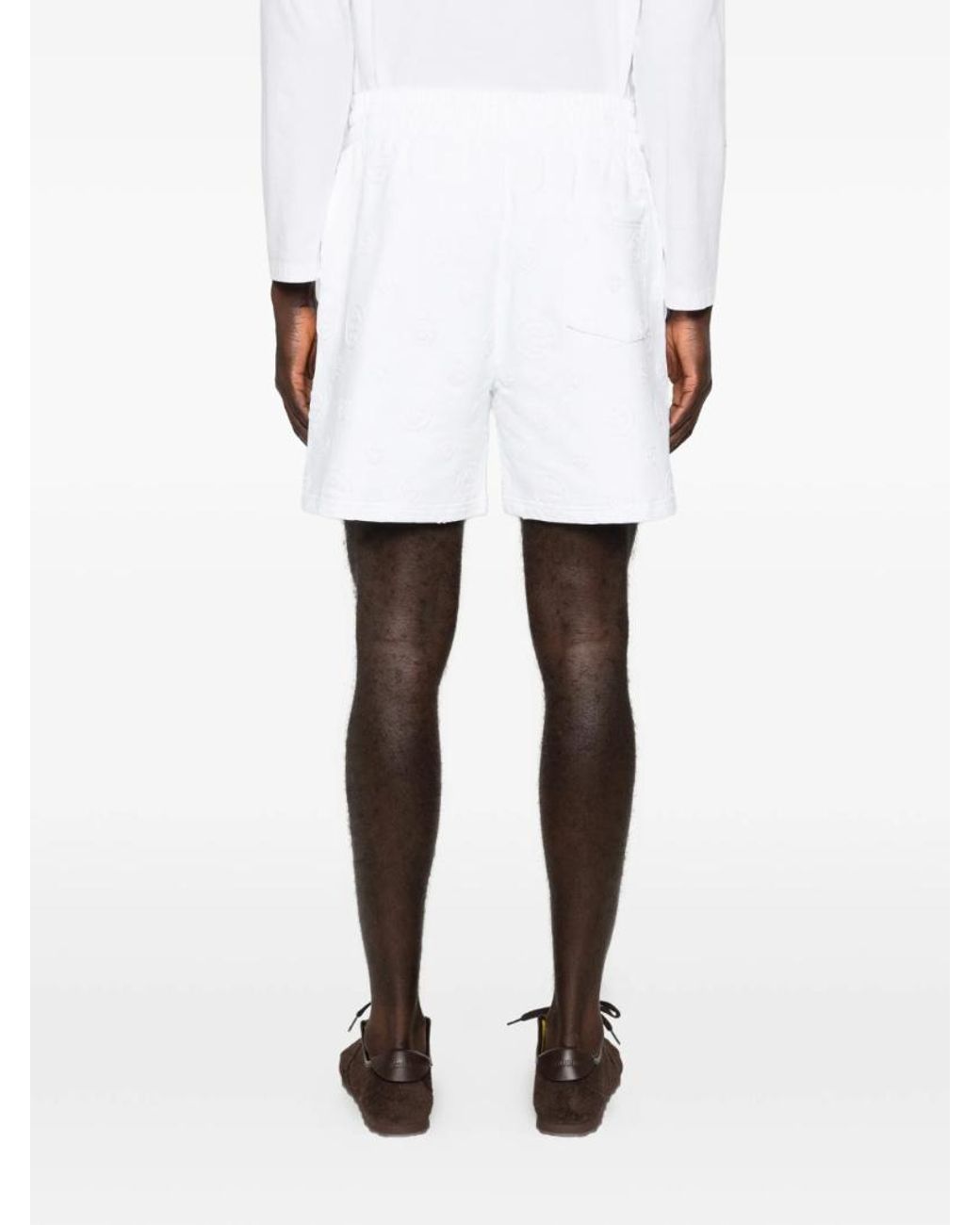Casablanca White Monogram Appliqué Shorts for men