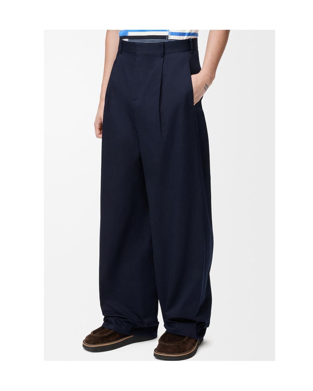 Loewe Blue Wide-Leg Trousers for men