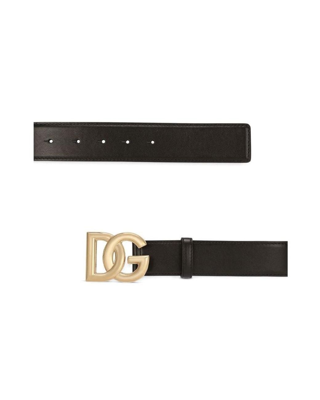 Dolce & Gabbana Black Logo Belt