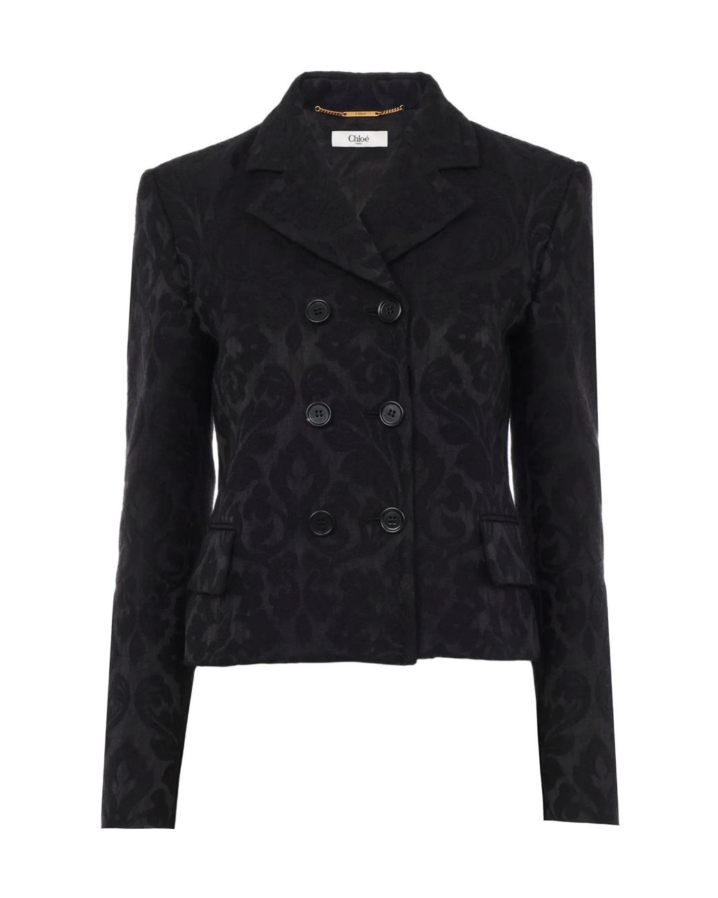 Chloé Black Double-Breasted Fitted Jacket