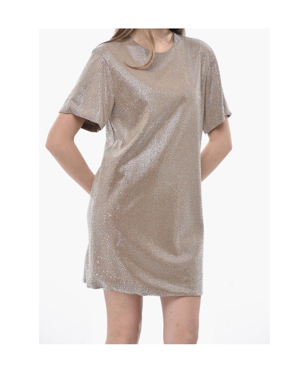 GIUSEPPE DI MORABITO Multicolor Rhinestone Mini Dress