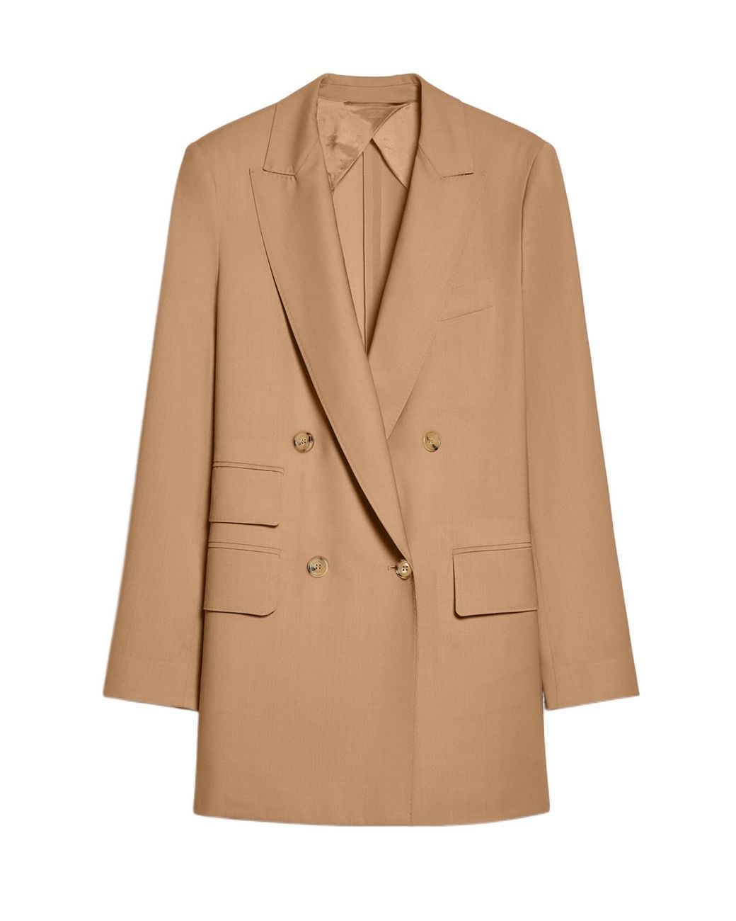 Max Mara Natural Nebbie Button-Up Jacket