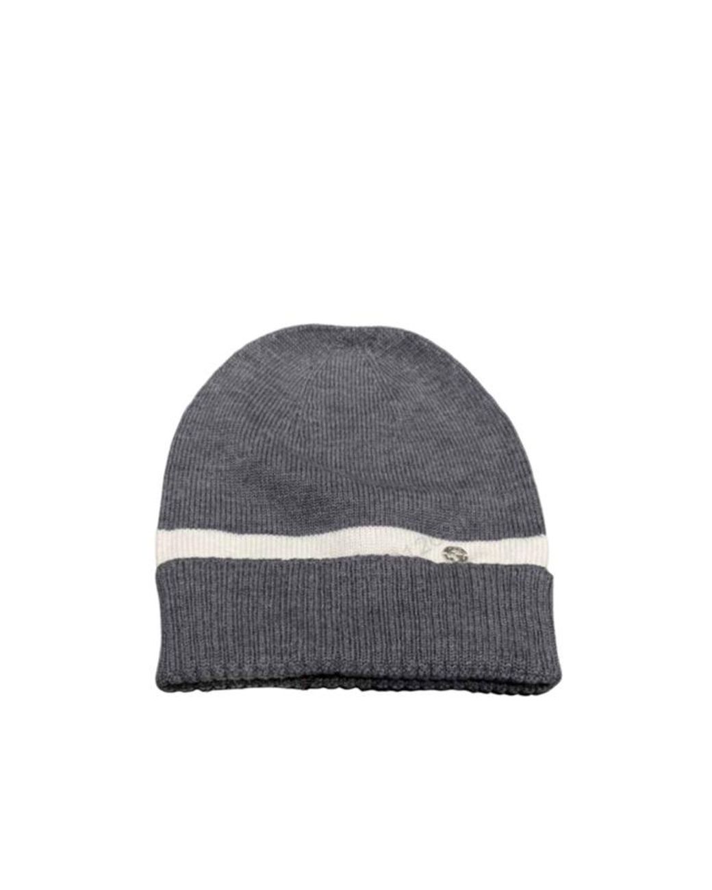 Gucci Gray Logo Knitted Hat for men