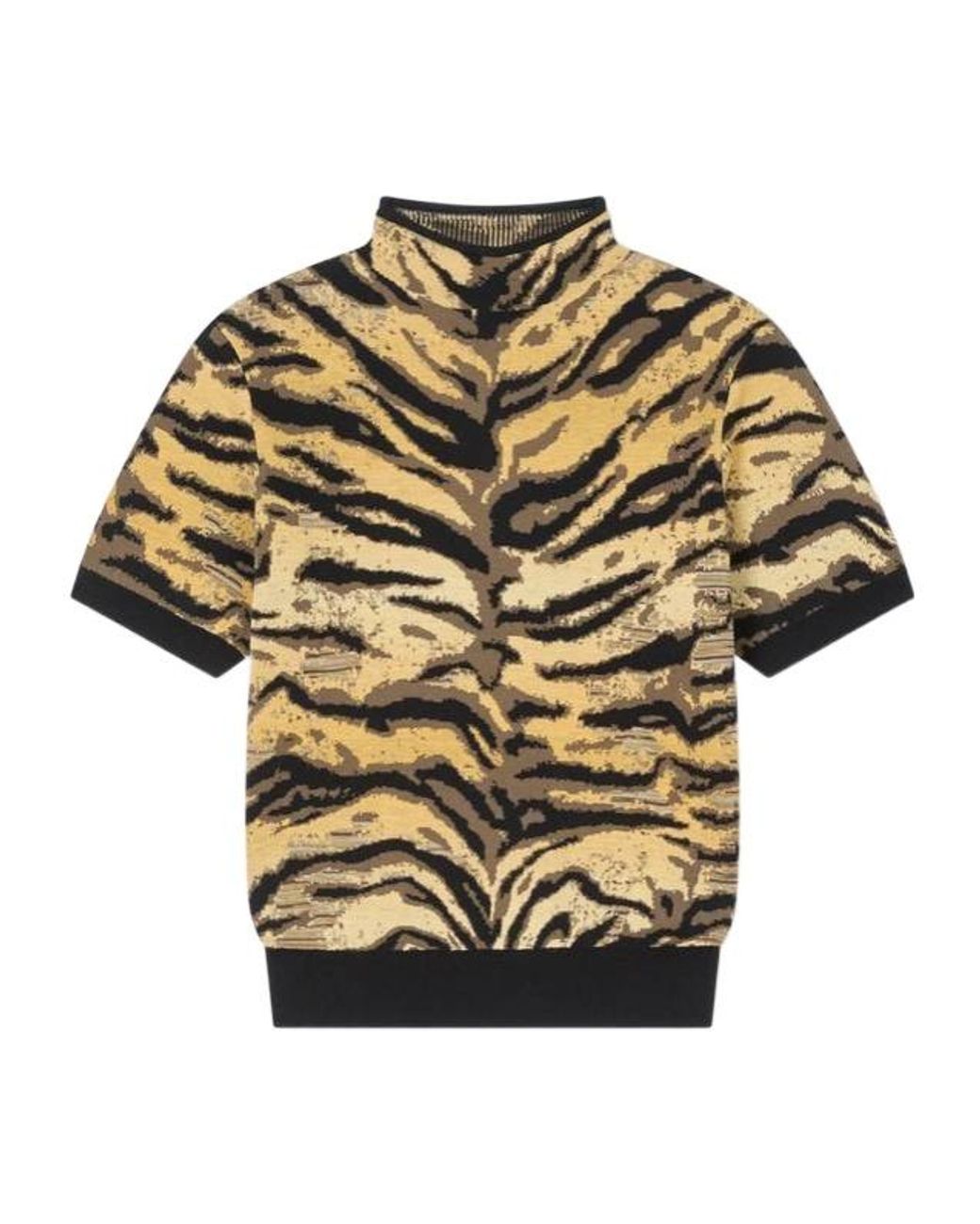 KENZO Metallic Mock Neck Top