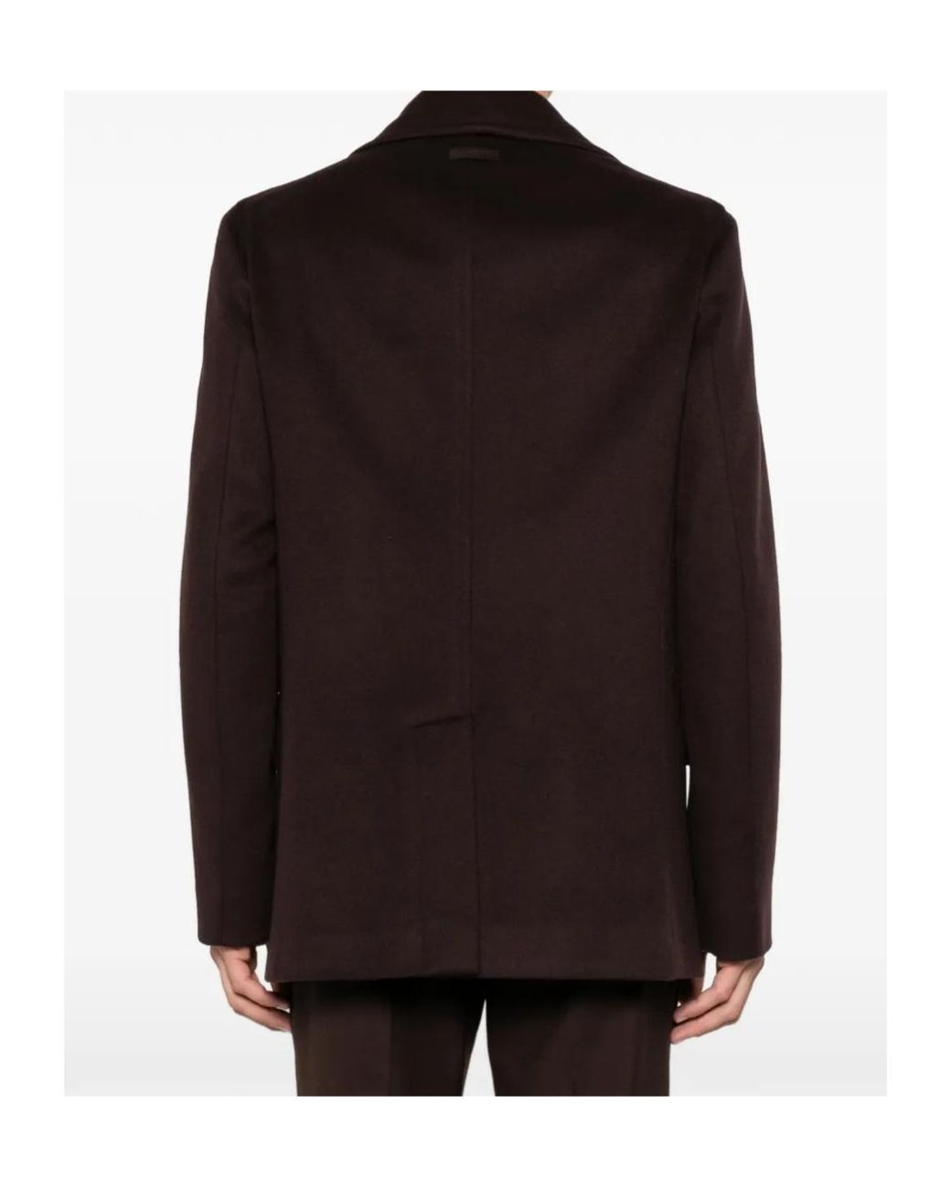 Lardini Brown Double-Breasted Coat for men