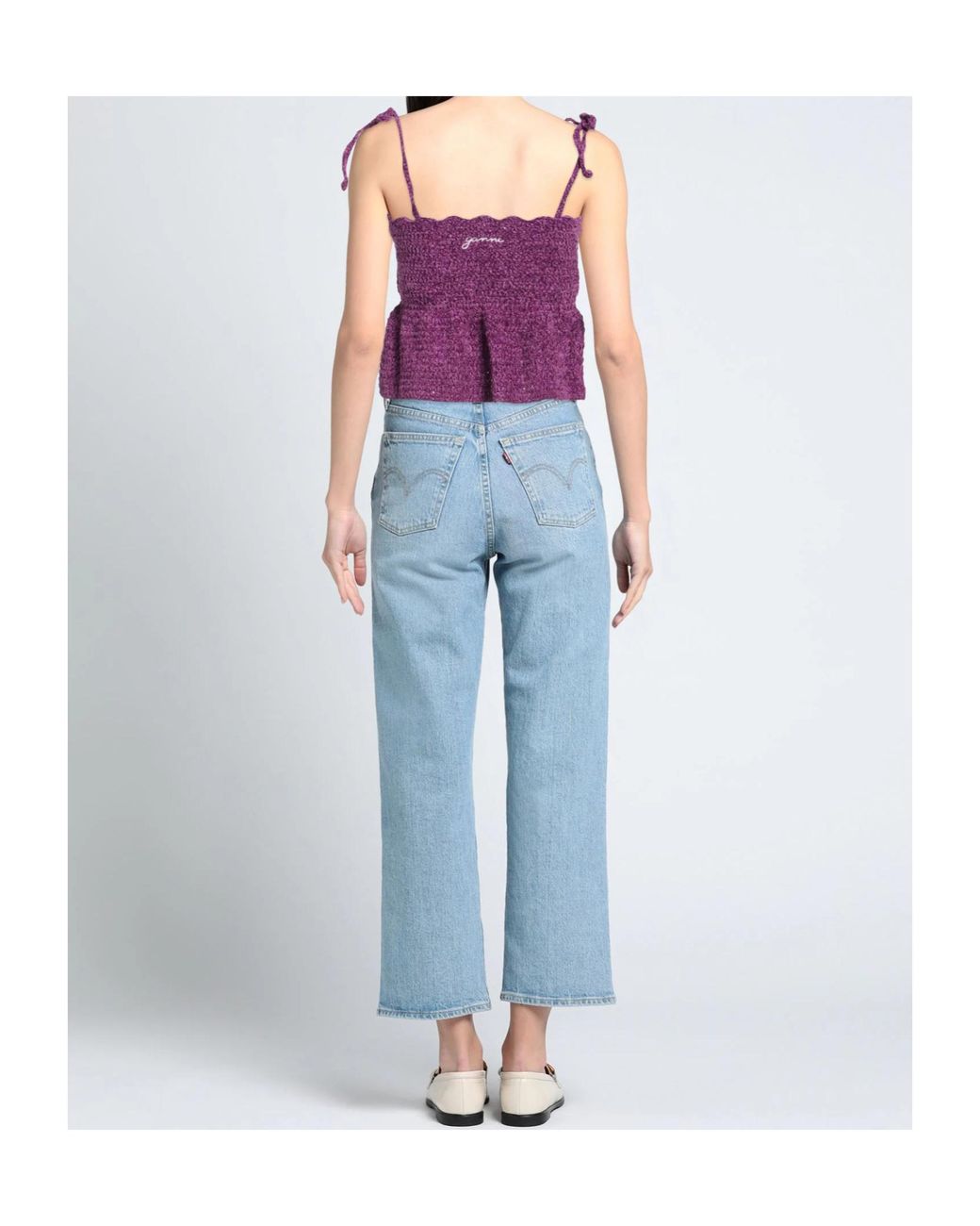 Ganni Purple Top