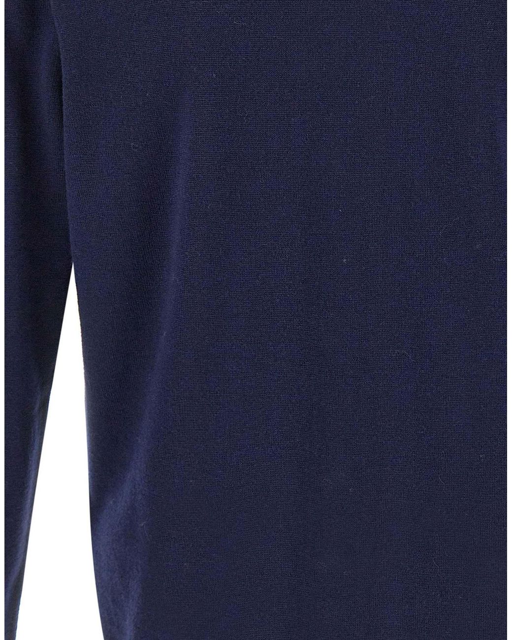 Eleventy Blue Contrast Trim V-Neck Cardigan for men