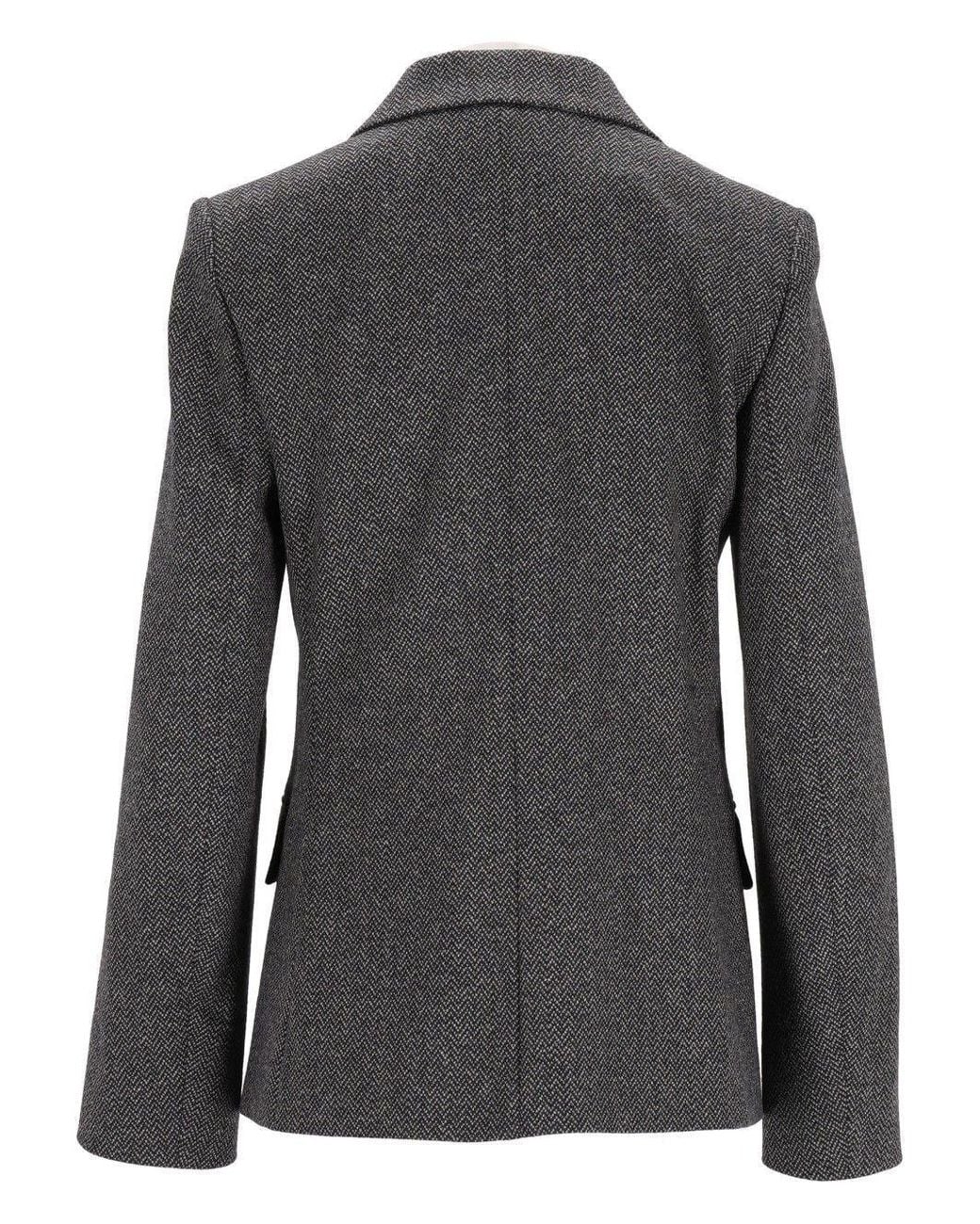 Weekend by Maxmara Gray Feroce Herringbone Blazer