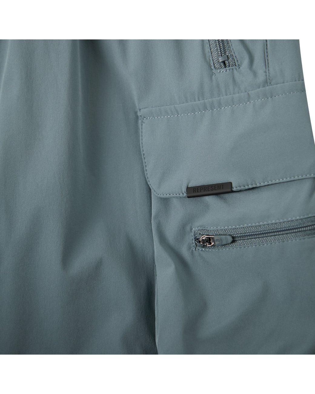 Represent Blue Waterproof Solid Color Trousers for men