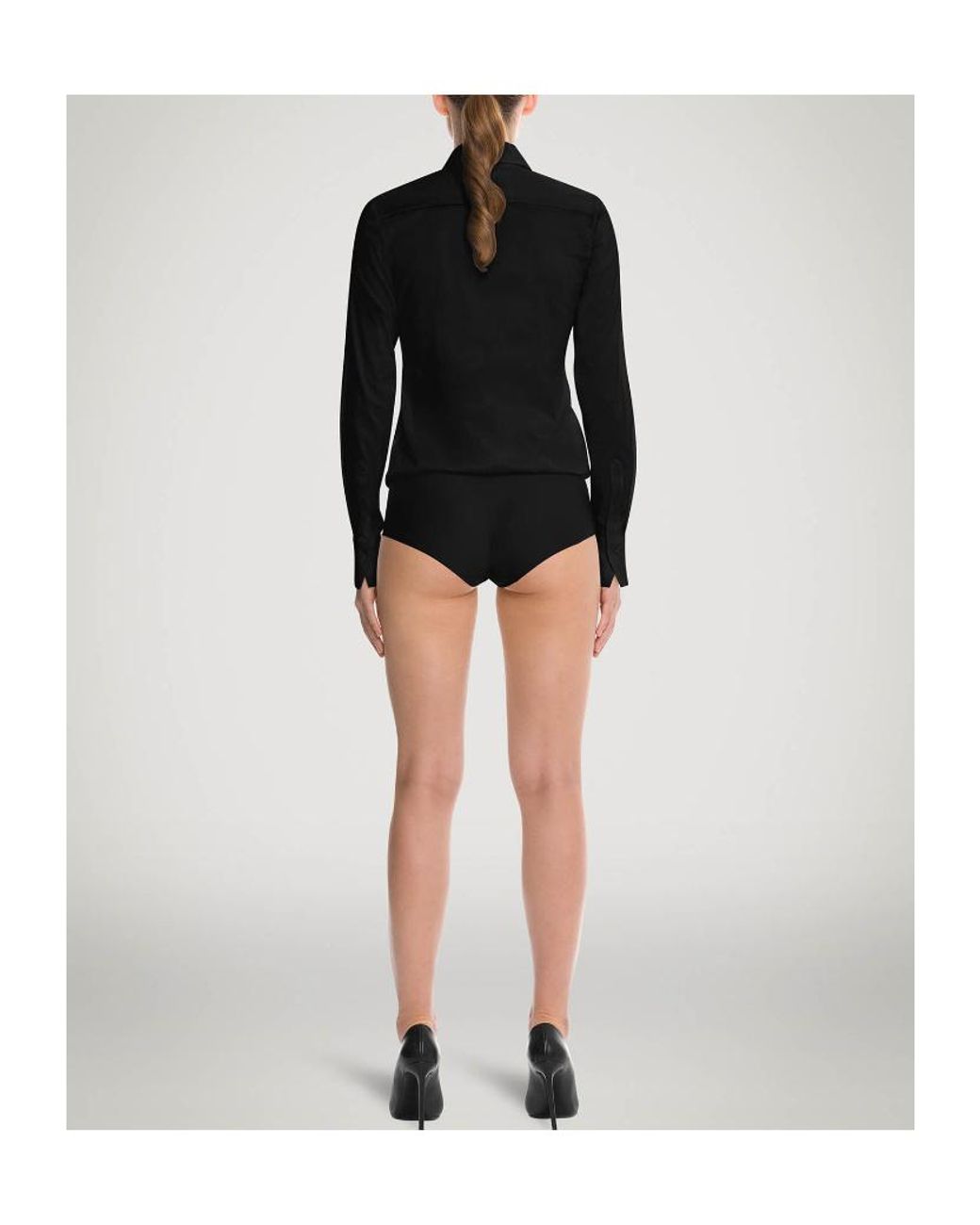 Wolford Black London Shirt-Style Body