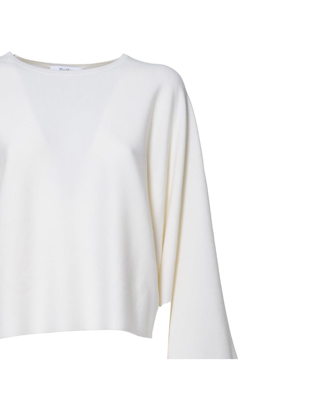 Max Mara White Wool Yarn Sweater