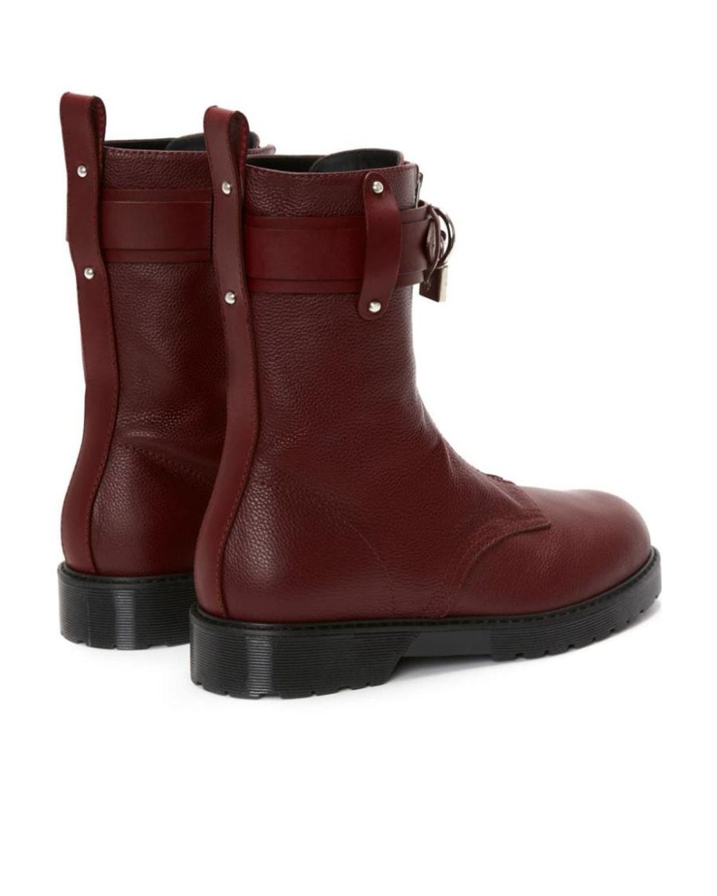 J.W. Anderson Brown Padlock Details And Ankle Boots