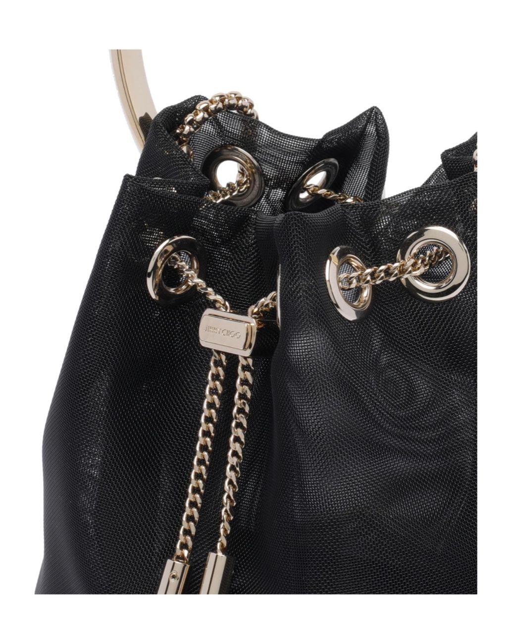 Jimmy Choo Black Bon Bon Bucket Bag