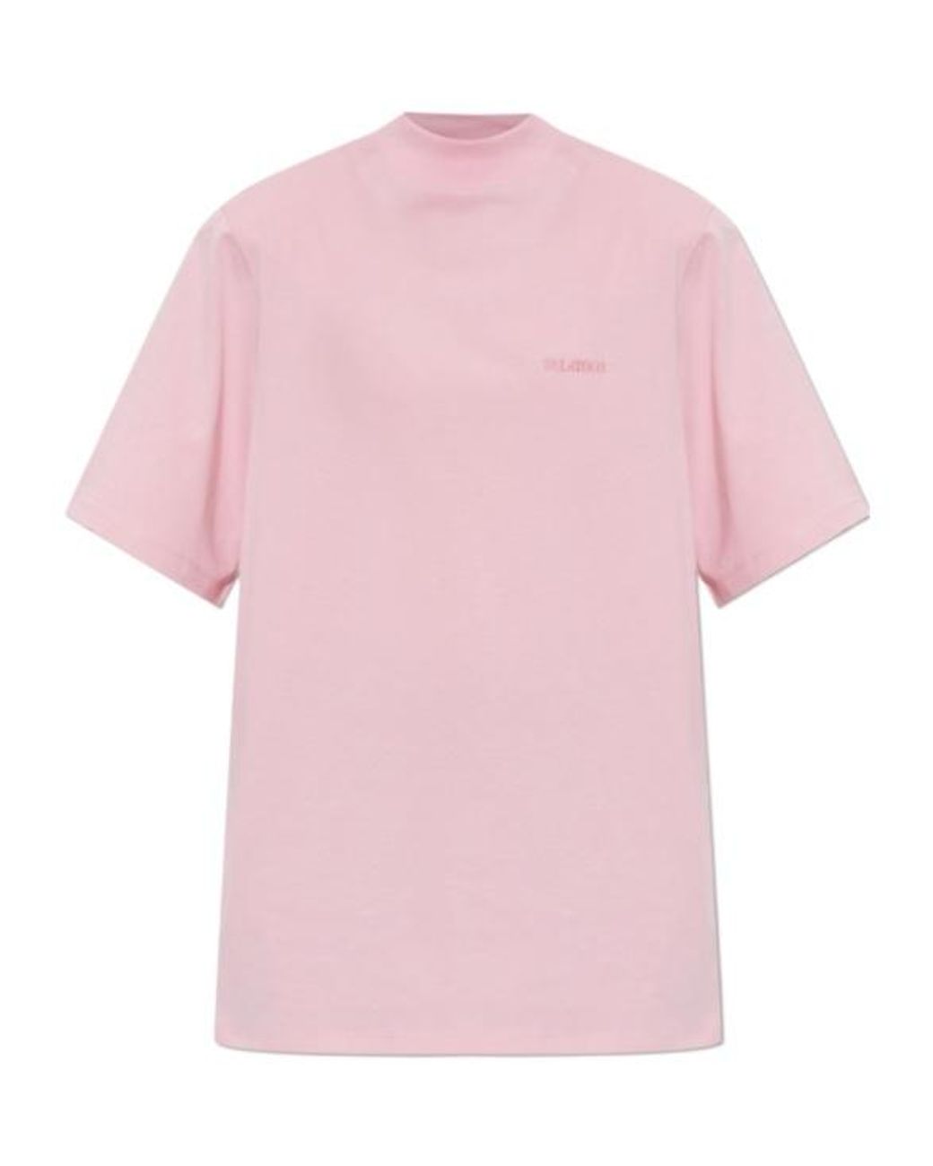 The Attico Pink The Logo Embroidered Oversized T-Shirt