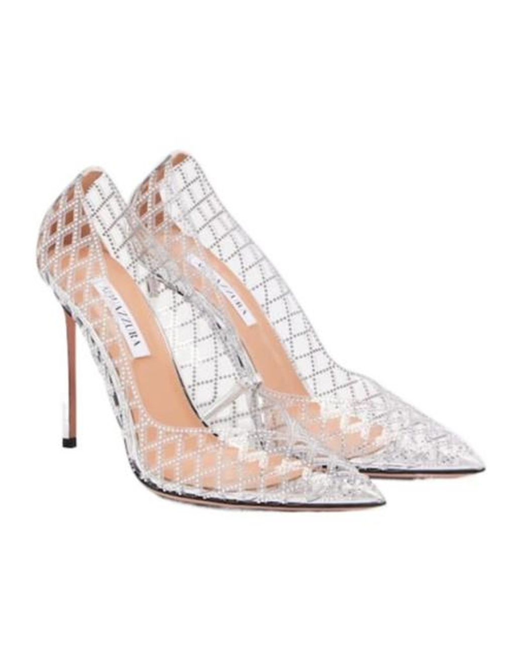 Aquazzura White Embellished Pvc Pumps