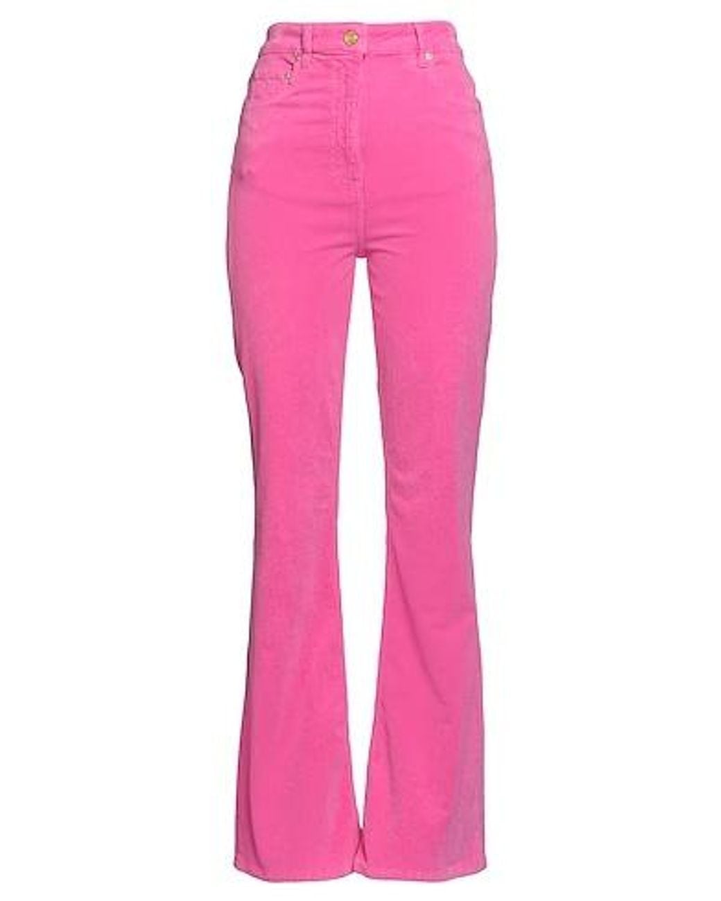 Ganni Pink Wide-Leg Corduroy Pants