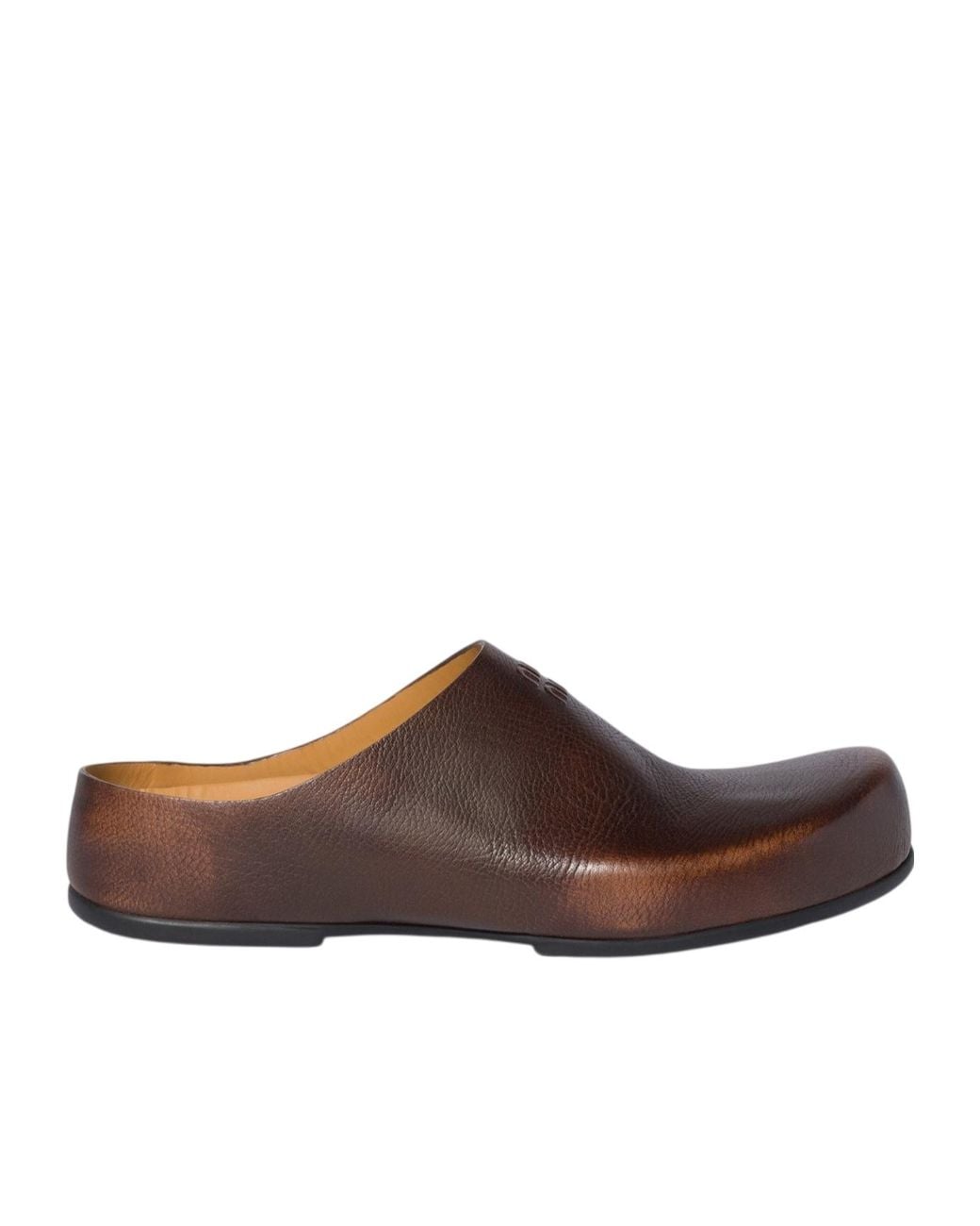 Miu Miu Brown Logo-Embossed Mules