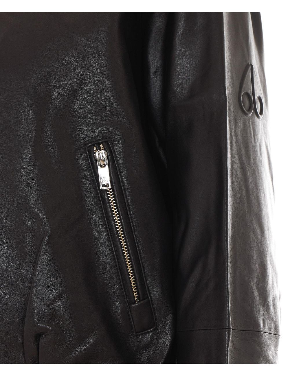 Moose Knuckles Black Zip-Up Hooded Jacket