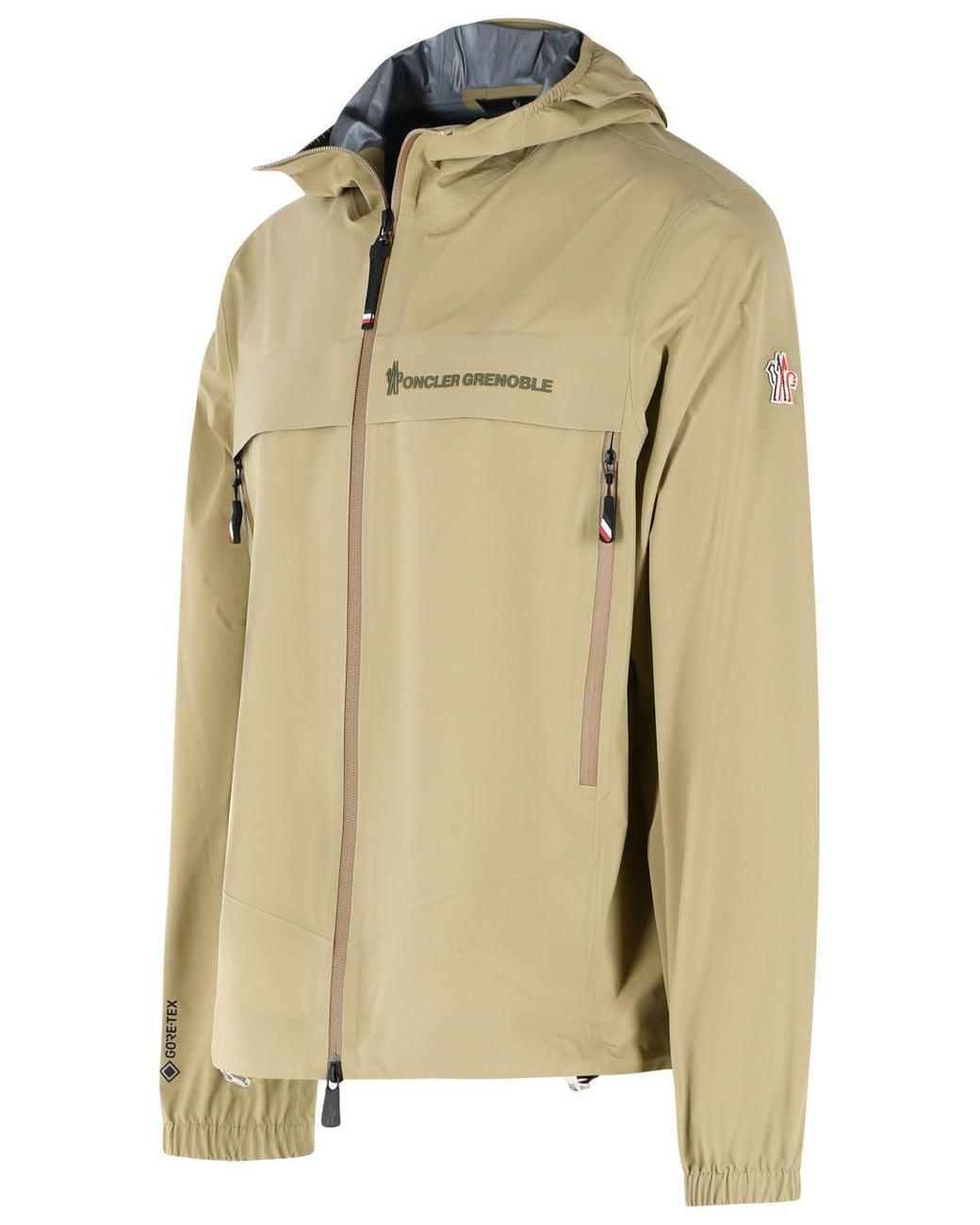 Moncler Natural Grenoble Shipton Hooded Shell Jacket for men