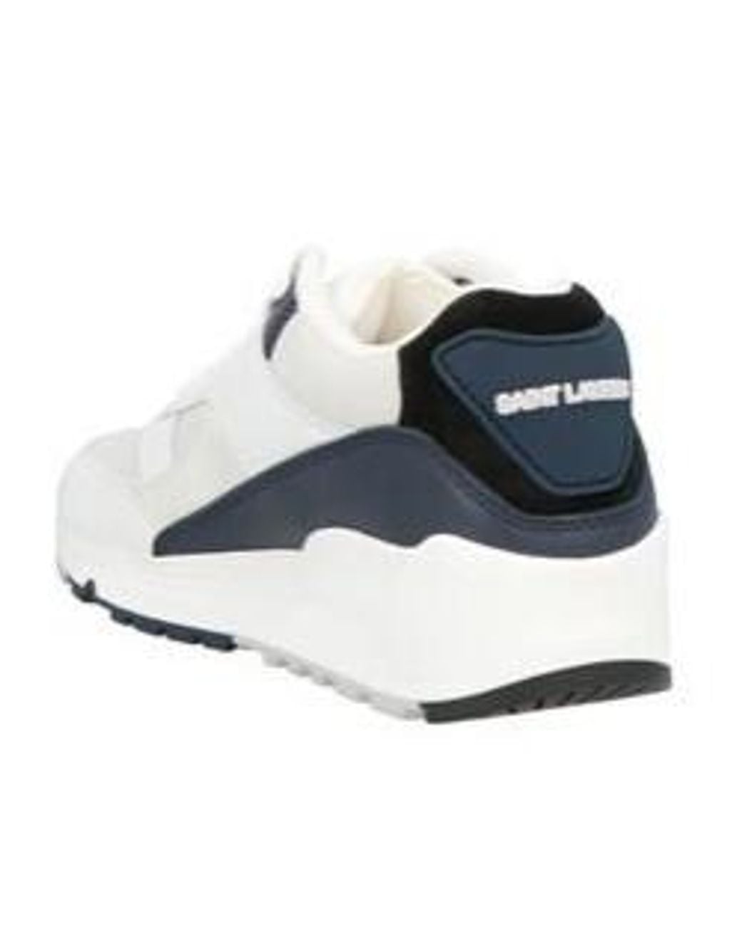 Saint Laurent White Spliced Low-Top Sneakers