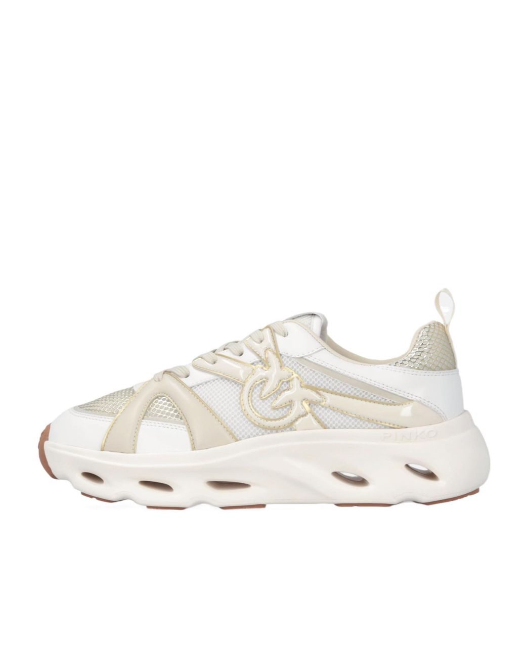 Pinko Natural Logo Detailed Mesh Sneakers