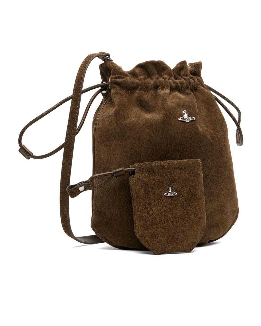 Vivienne Westwood Brown Logo Plaque Crossbody Bag