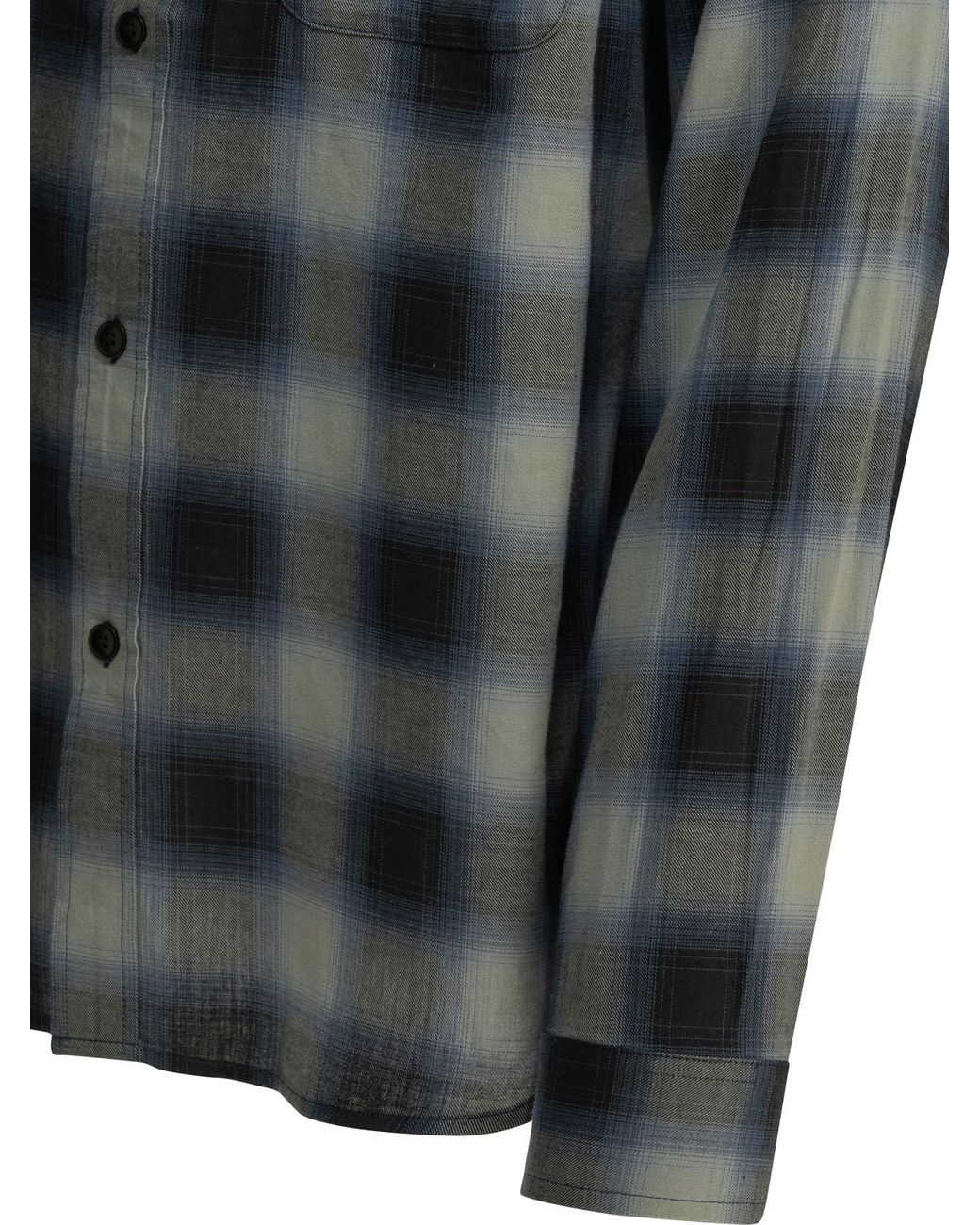 Stussy Gray Stüssy Checked Long Sleeve Shirt for men
