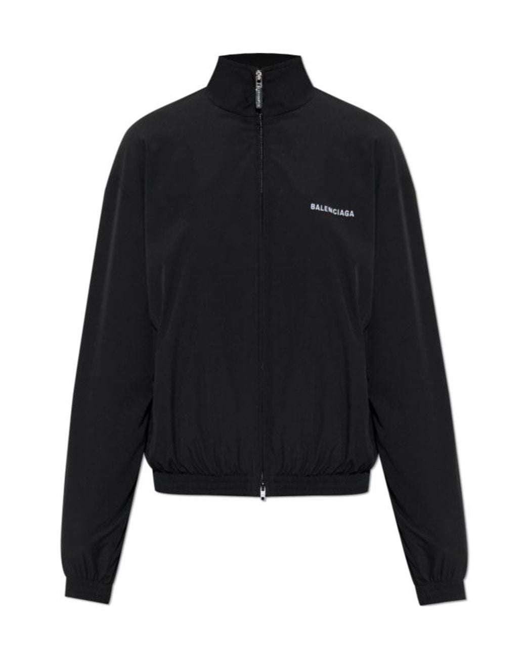 Balenciaga Black High-Neck Track Jacket
