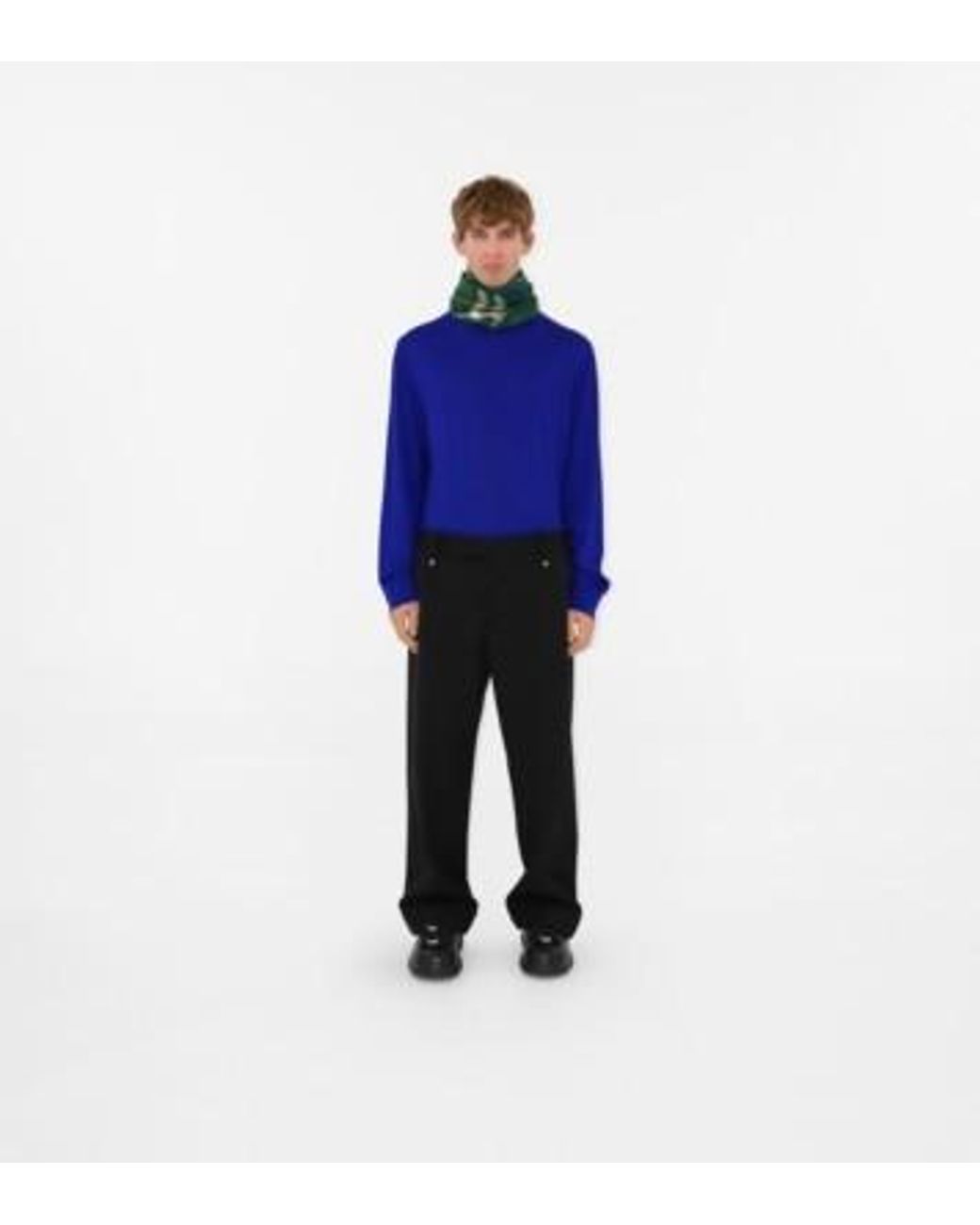 Burberry Green Vintage-Check Frayed-Edge Scarf for men