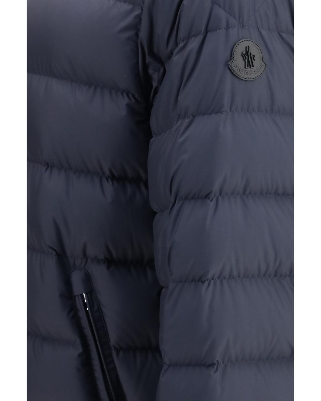 Moncler Blue Arneb Zip-Up Hooded Padded Jacket for men