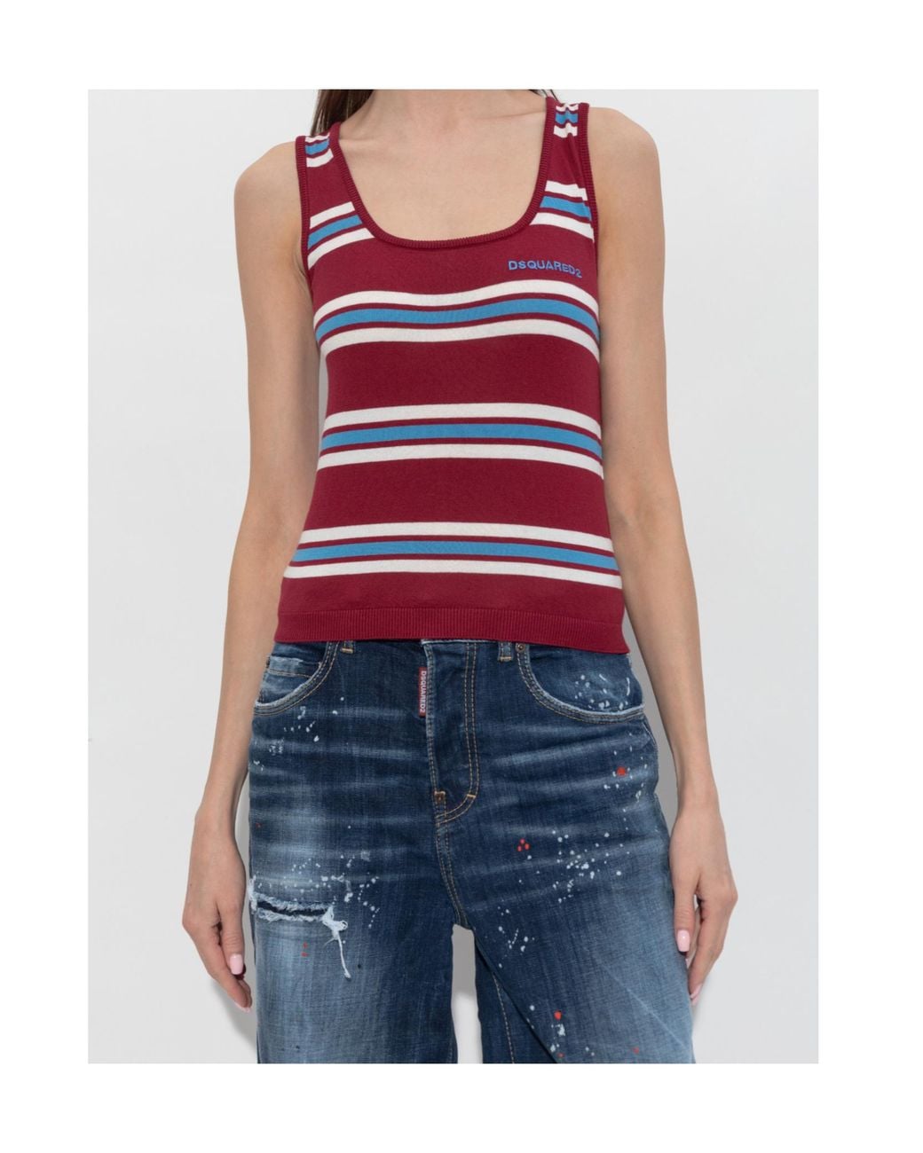 DSquared² Red Sleeveless Tops