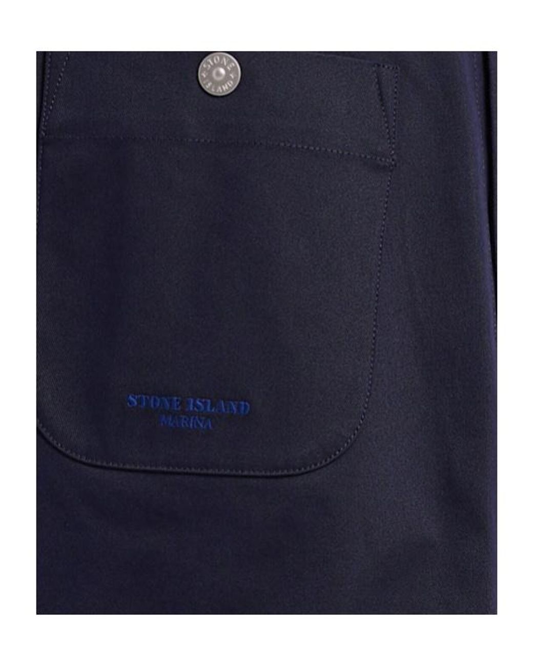 Stone Island Blue Elastic Waist Casual Pants for men