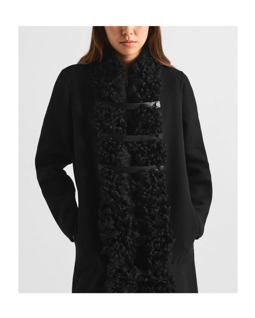 Fendi Black Simple Wool Coat