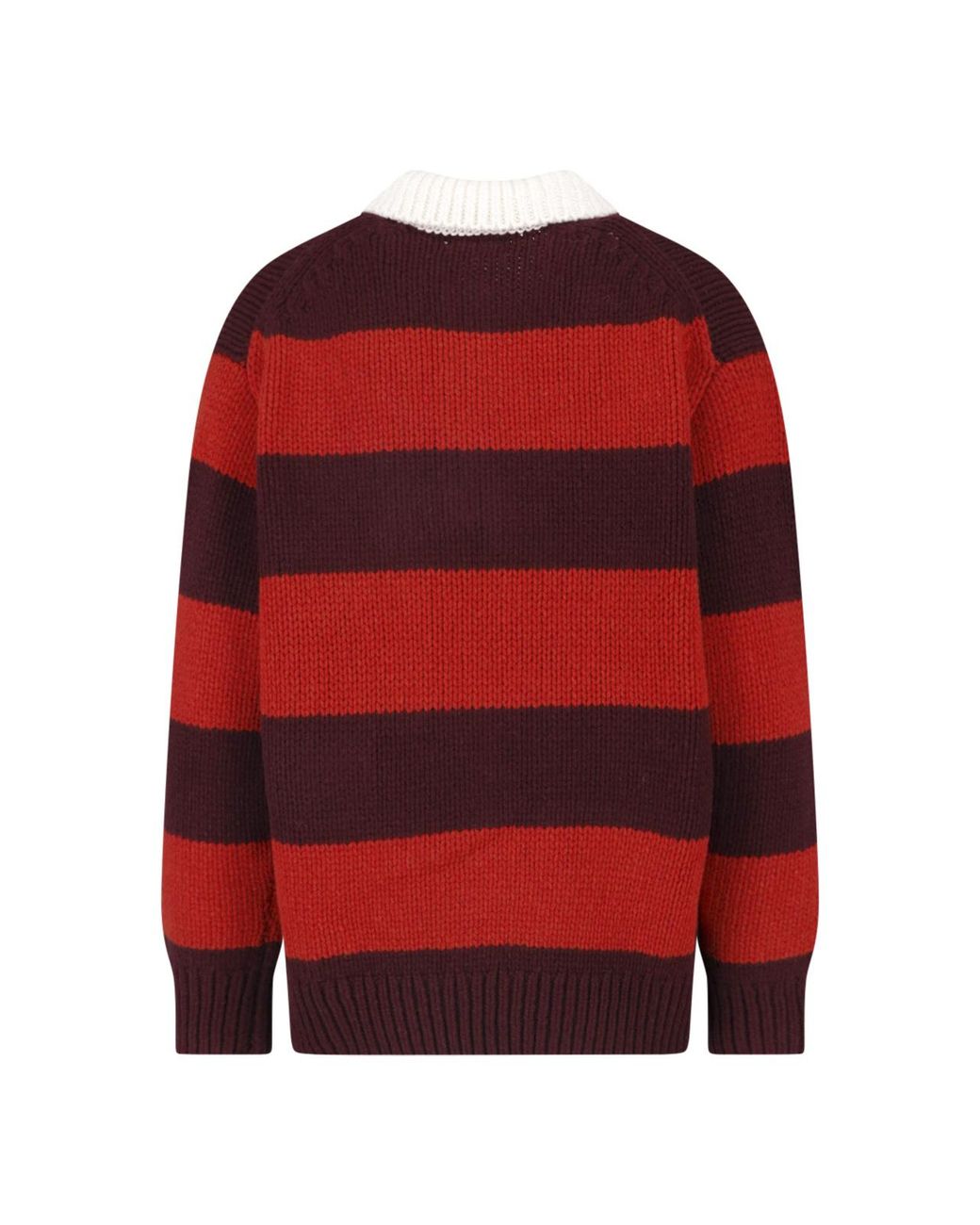Polo Ralph Lauren Red Striped Wool-Blend Rugby Sweater