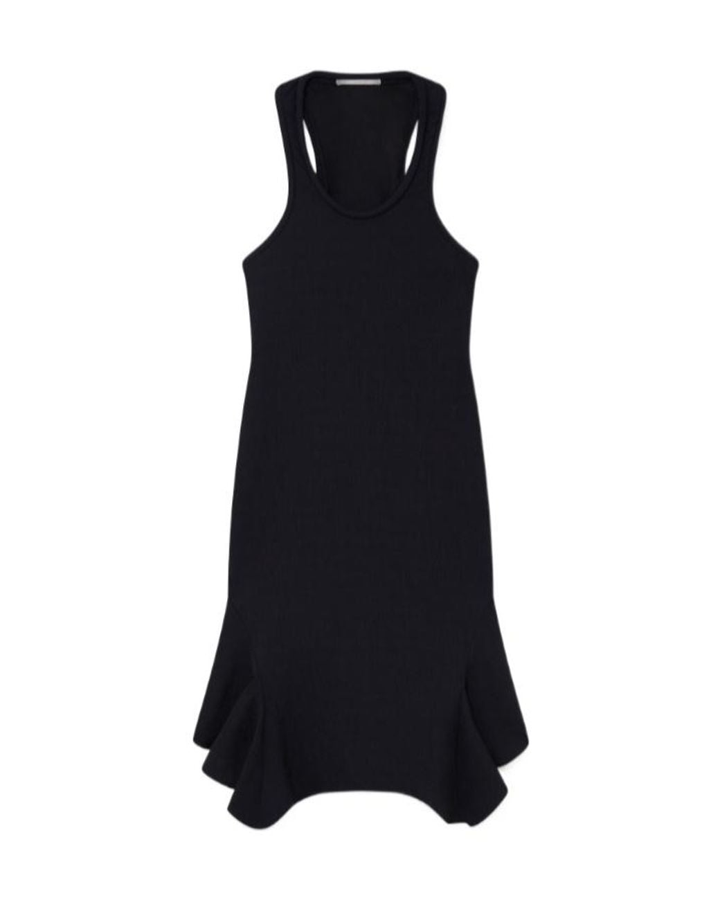 Stella McCartney Blue Peplum-Hem Dress
