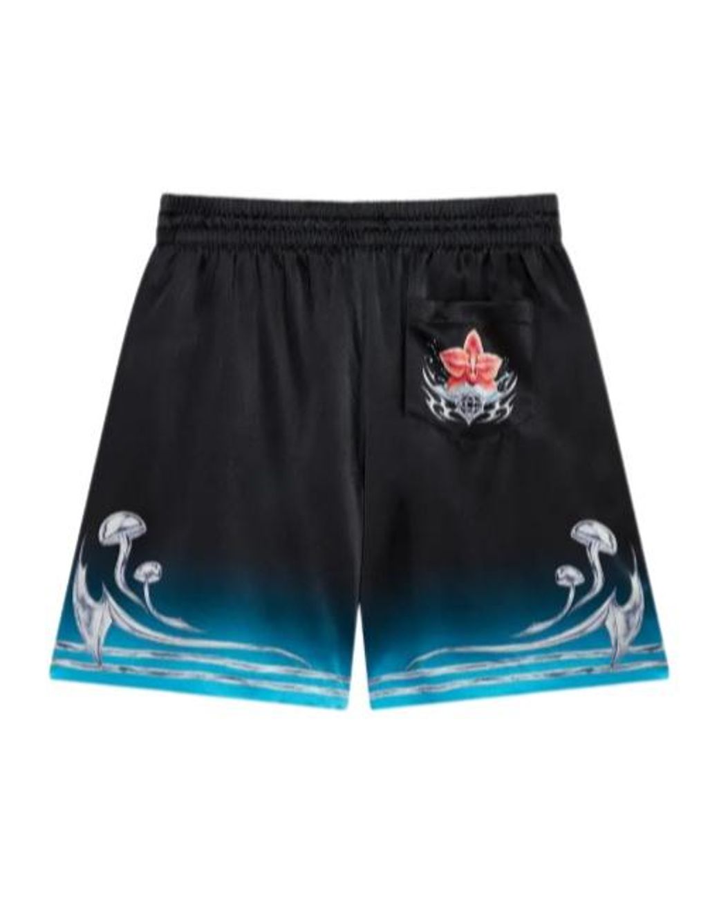 Casablanca Blue Blades Mushroom-Print Shorts for men