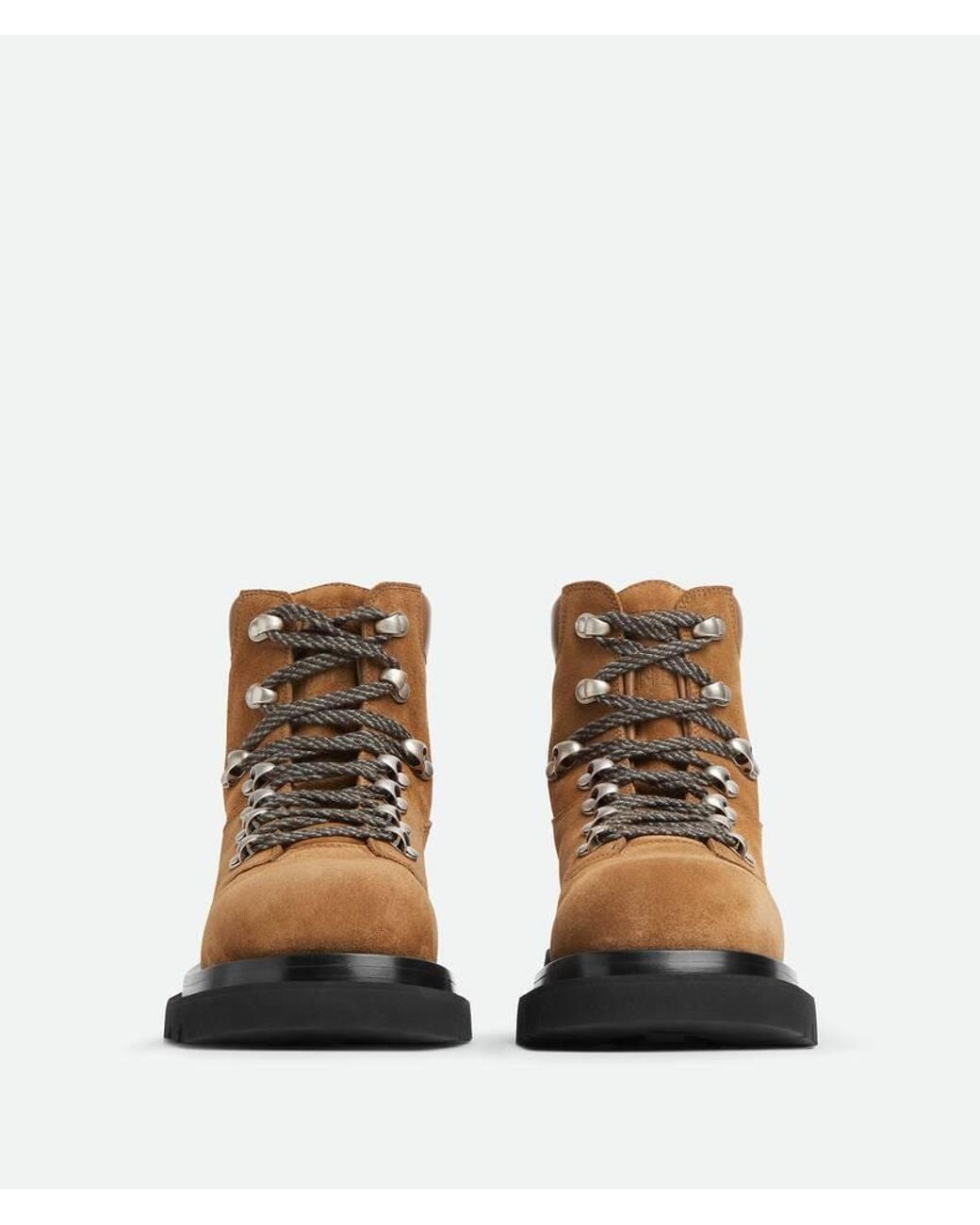 Bottega Veneta Brown Lug Hiking Ankle Boots