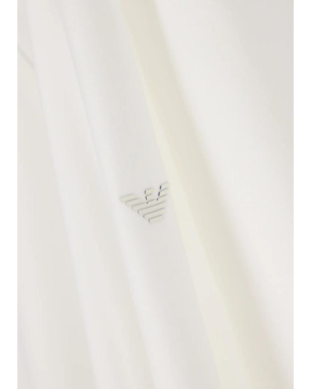 Emporio Armani White Short-Sleeved Collared Polo Shirt for men