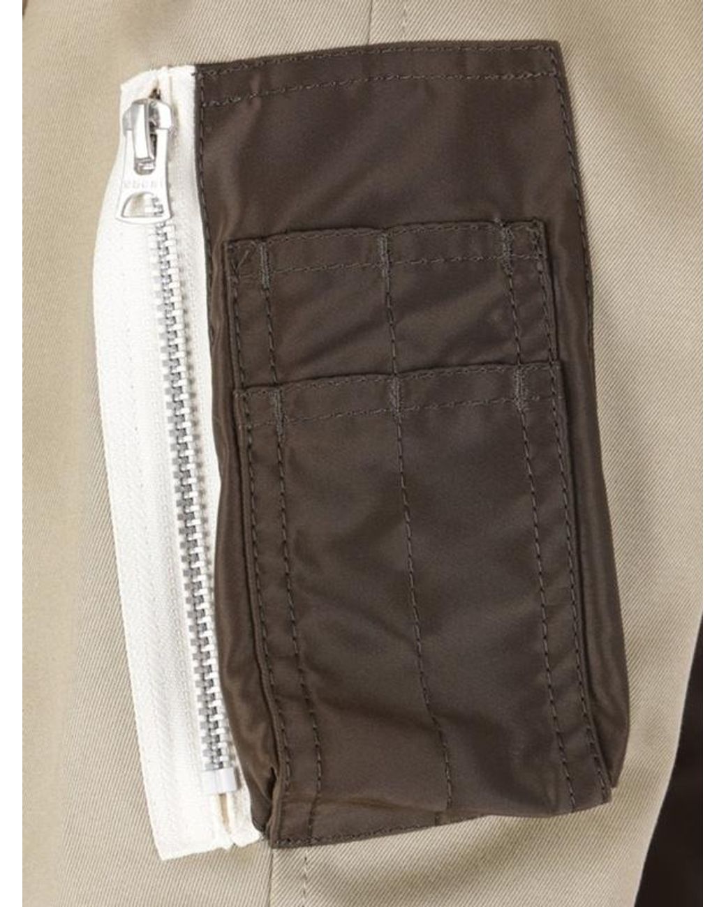 Sacai Brown Cotton Twill Jacket for men