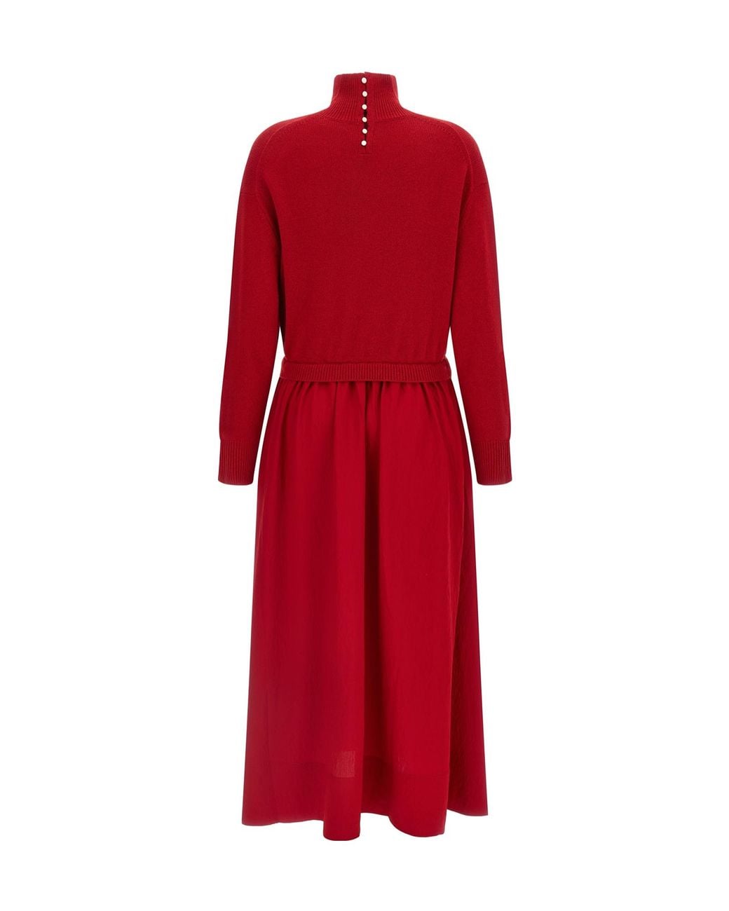 Polo Ralph Lauren Red Knitted High Neck Dress