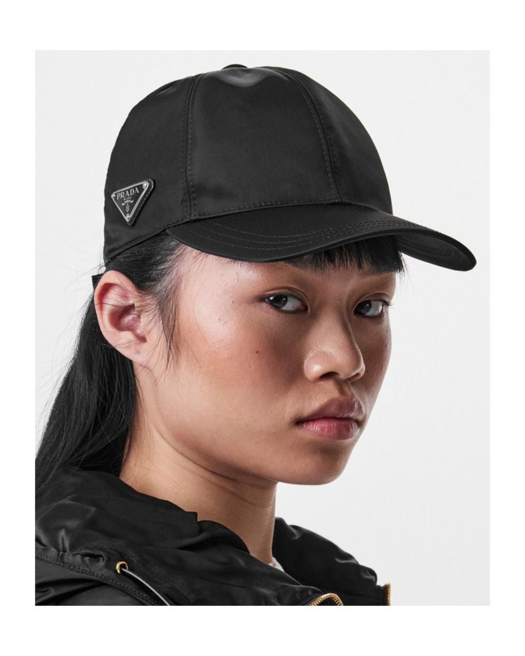 Prada Black Logo Baseball Cap