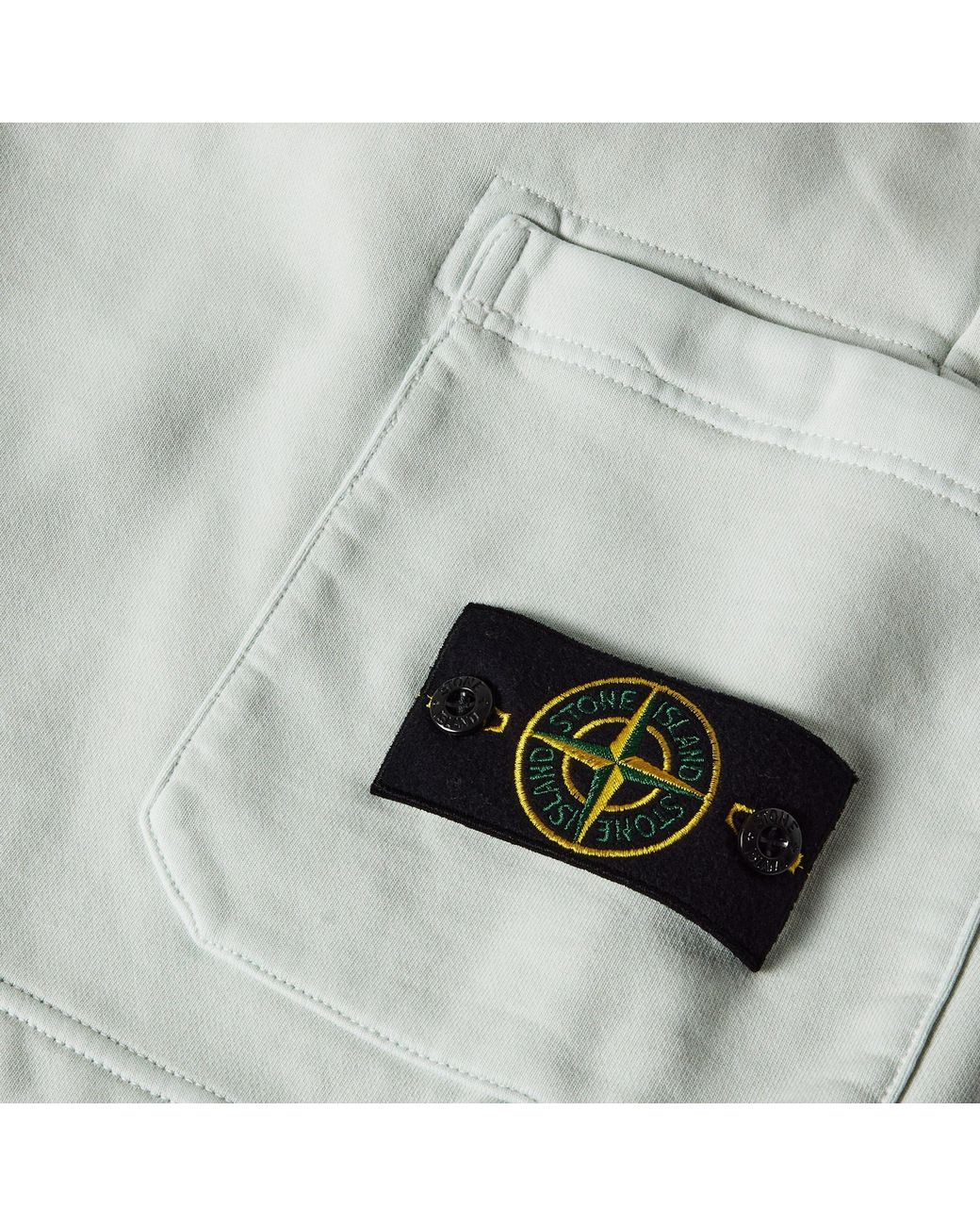 Stone Island Blue Fleece Jogger Shorts for men