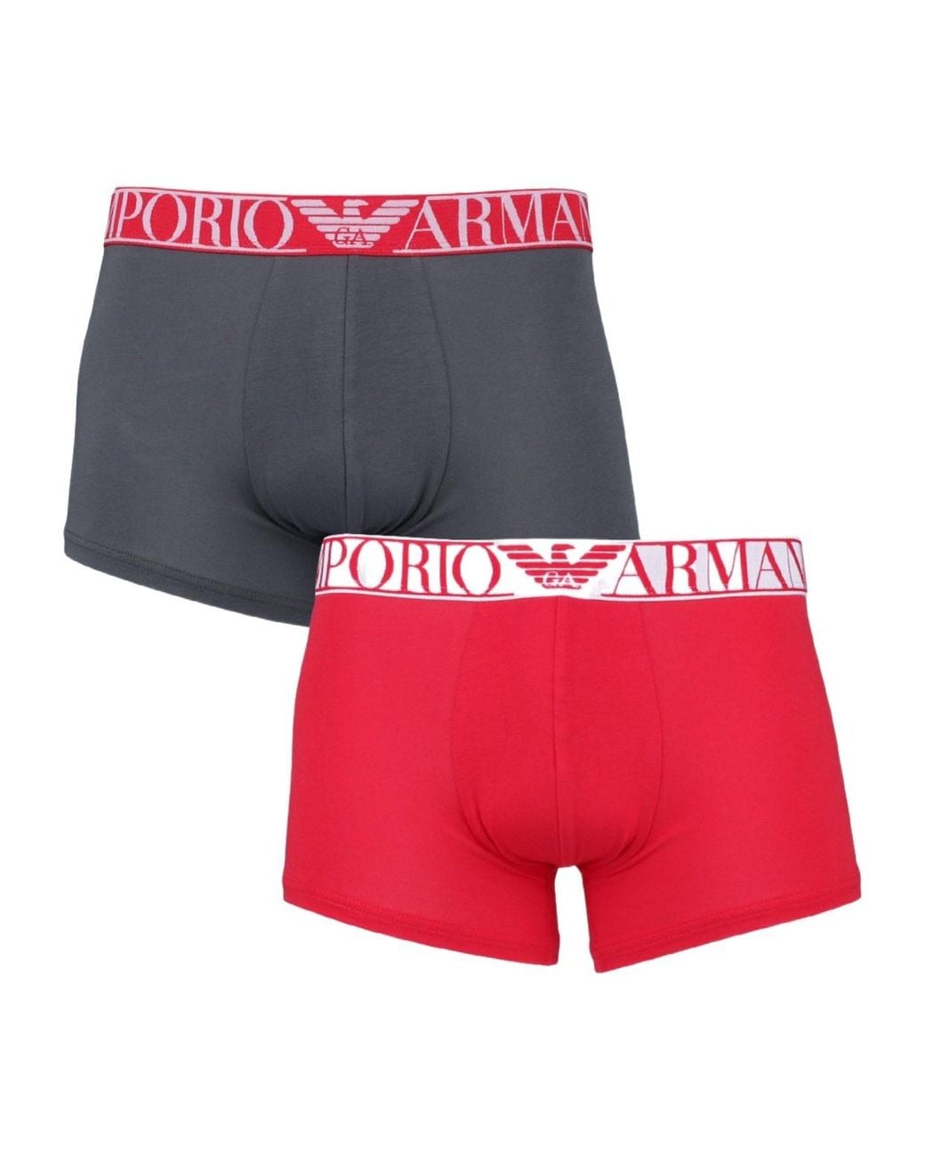 Emporio Armani Red Logo Briefs 2-Pack for men