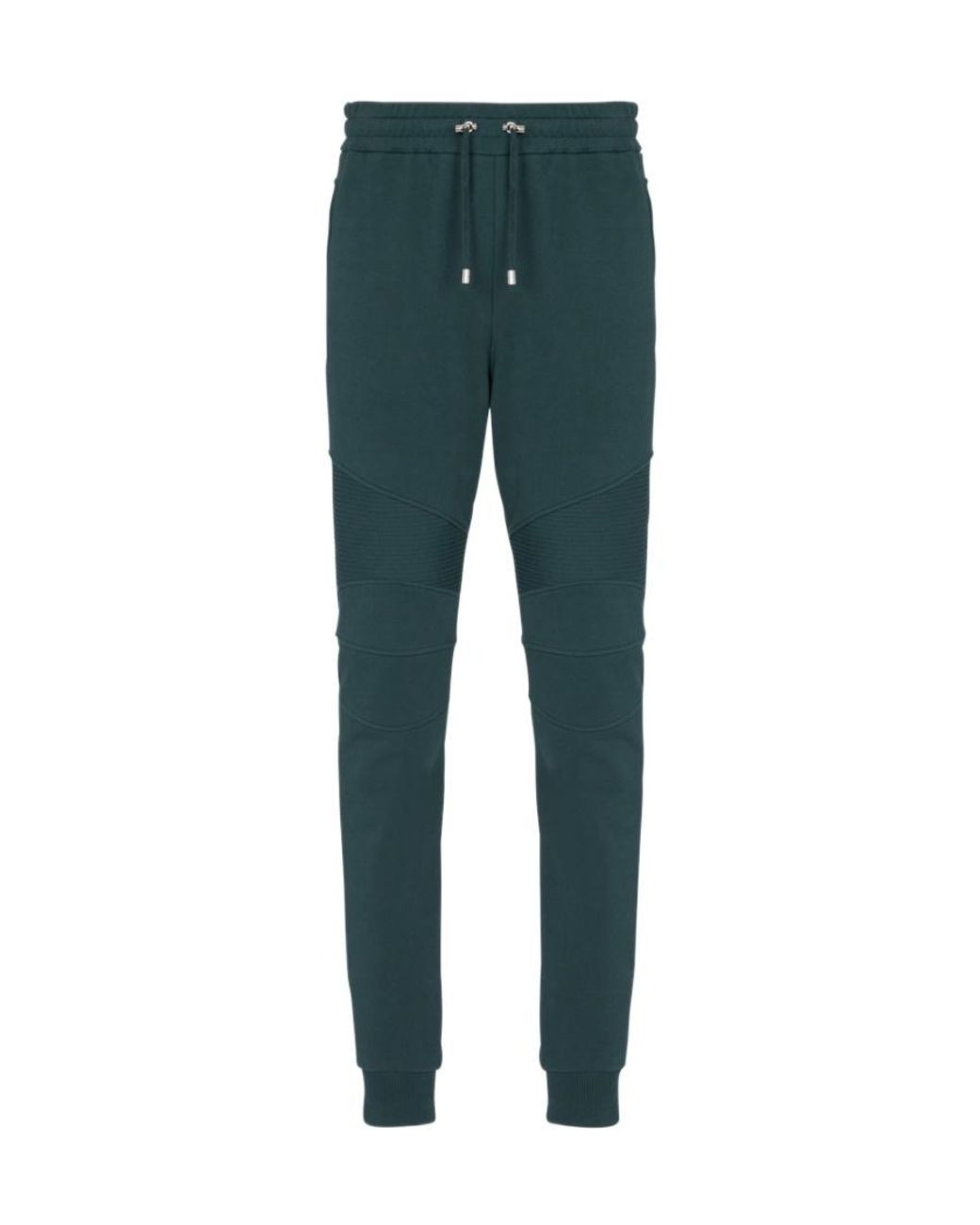Balmain Green Drawstring Jogging Pants for men