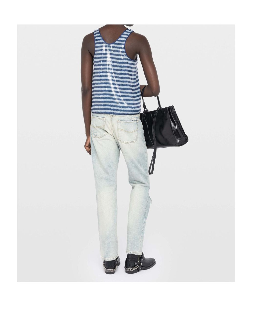 Zadig & Voltaire Blue Tarys Sequined Tank Top